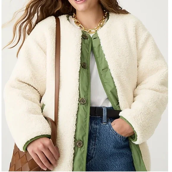 J Crew reversible puffer jacket with Primaloft